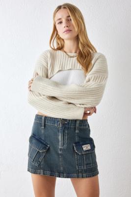 Bdg Tinted Denim Y K Cargo Mini Skirt Urban Outfitters Uk