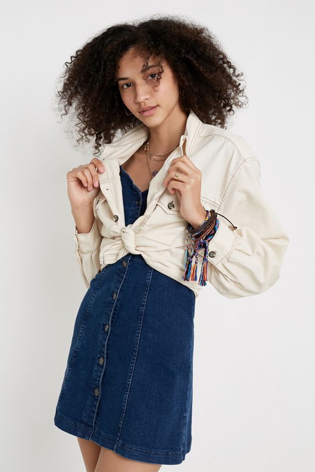 UO Ecru Poet Sleeve Camicia #1
