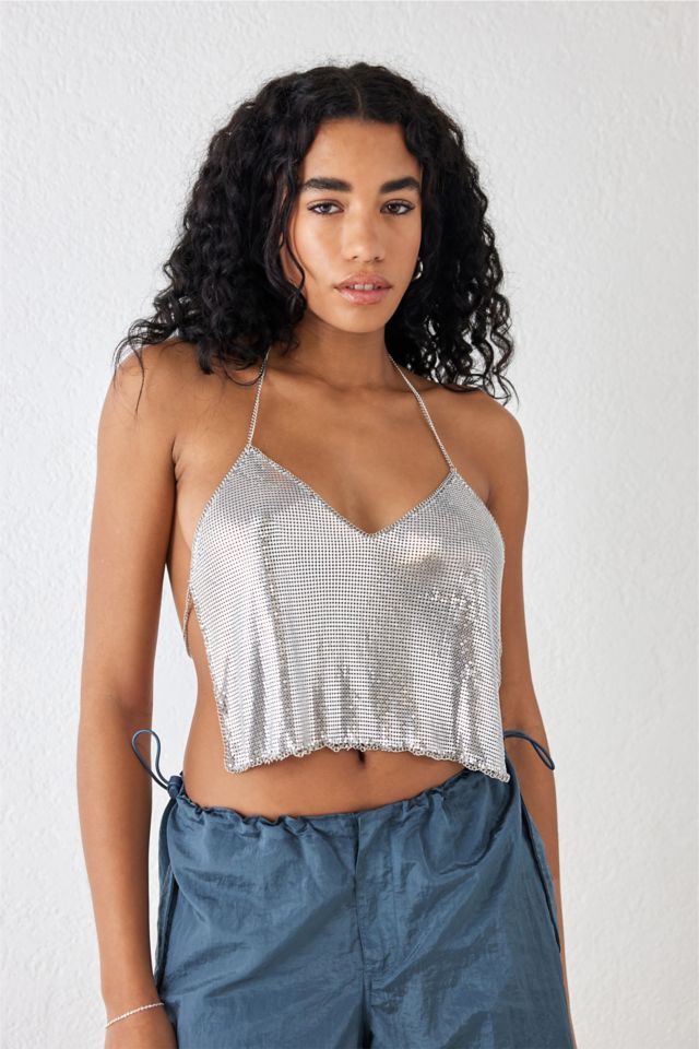 UO Gia Metal Halter Top