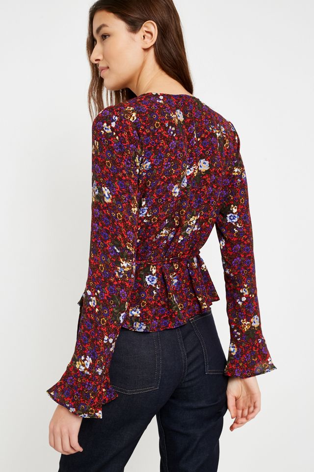 Pins & Needles Floral Frill Tie Blouse #3