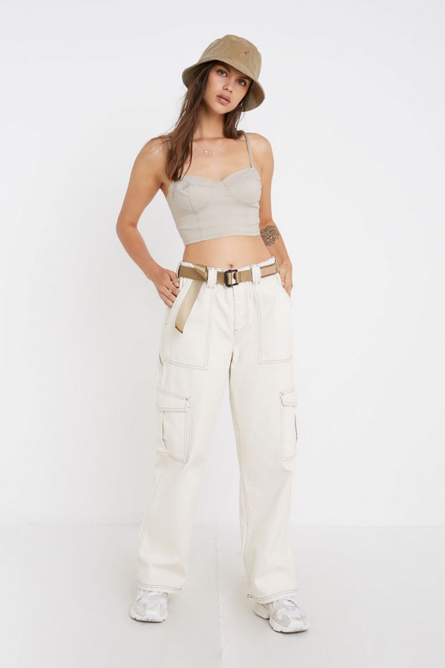 UO Beige Bengaline Corset Top  #3