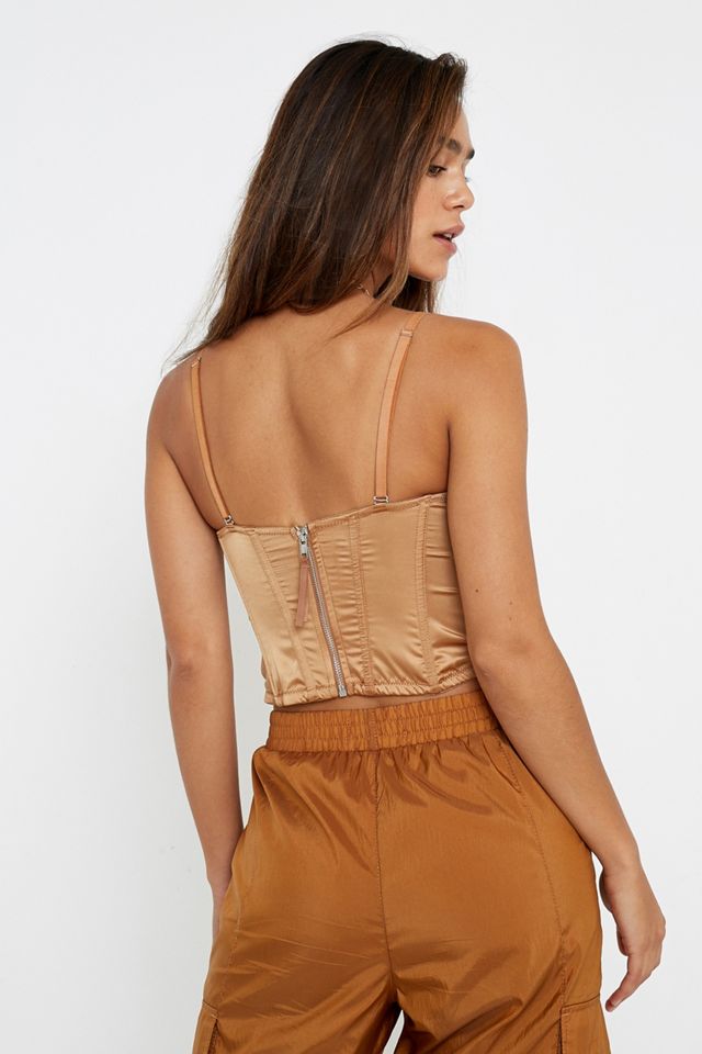 UO – Crop Top „Ayla“ im Bustier-Stil in Bronze  #3