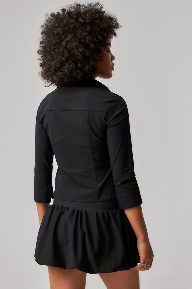 Silence + Noise Mila Ruched Bengaline Shirt #3