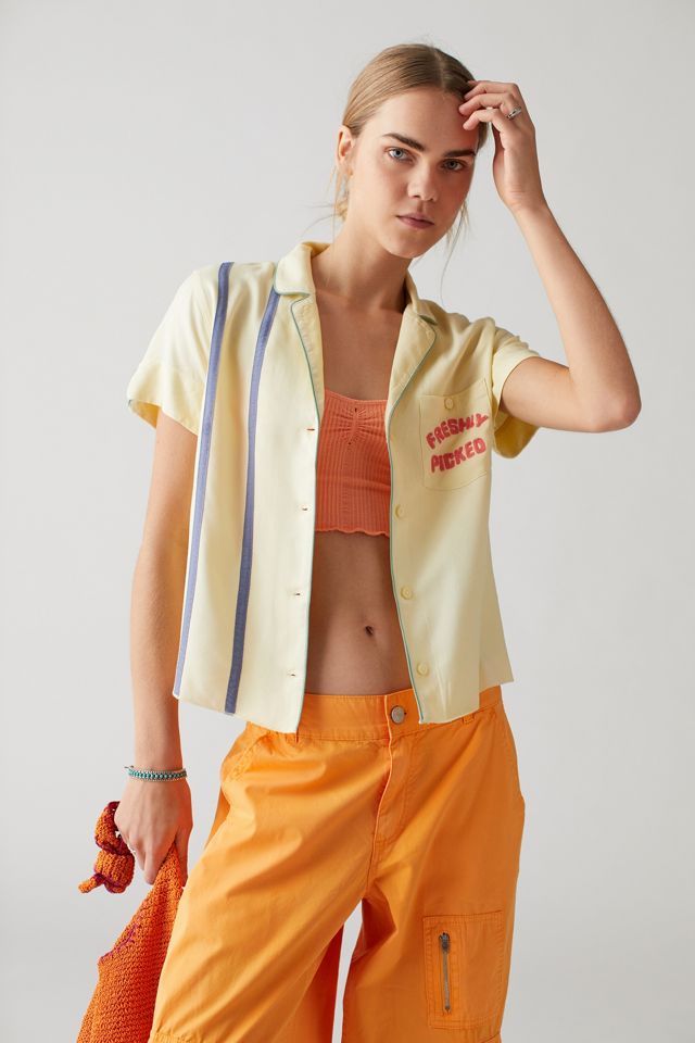 Chemise boutonnée rétro à l'essence UO #3