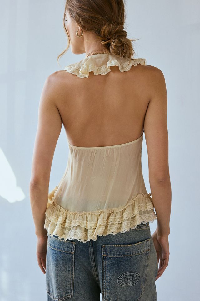 Ecote Lacey Halterneck Top #3
