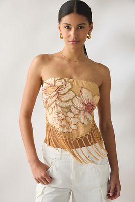 Haut bandeau à franges UO Embellished In The Rain Scarf