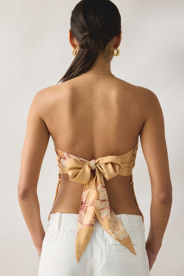 UO Verziertes In The Rain Schal Fransen Bandeau Top #4