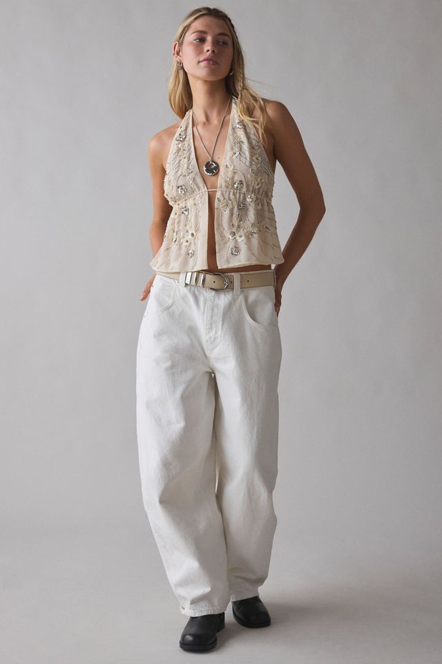 Top Halter Adornado con Camelia de UO #3
