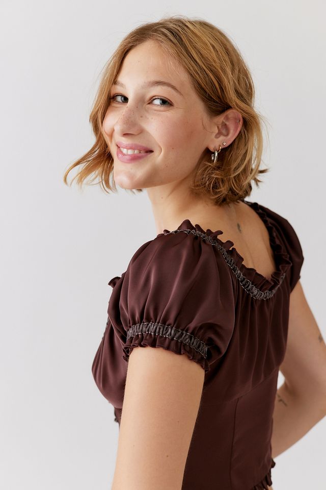 UO Abigail Ruched Corset Top #1