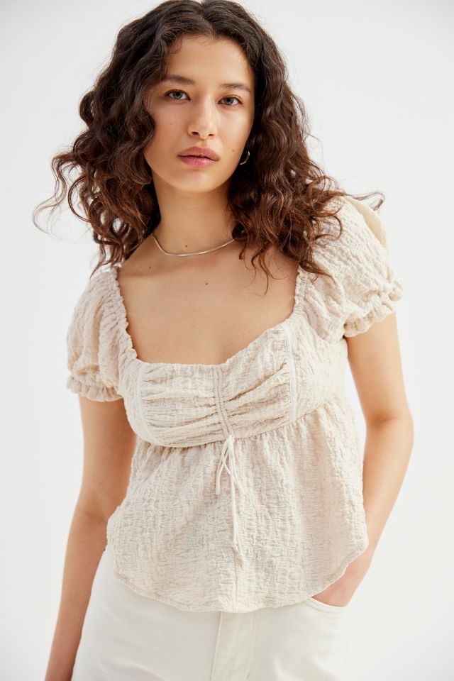 UO Beverly Babydoll Top | Urban Outfitters UK