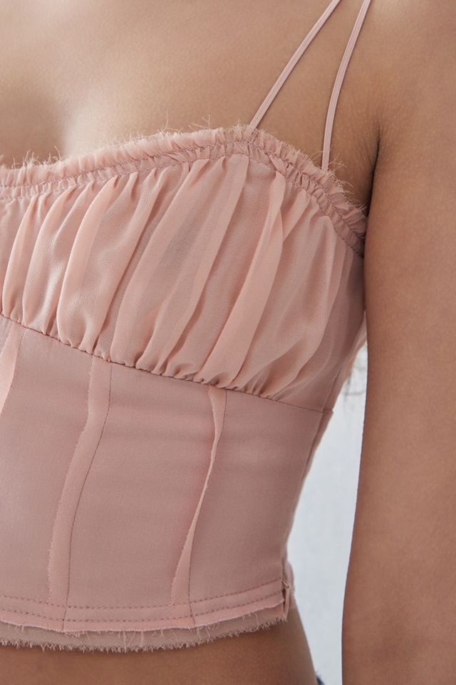 Camisola Corset UO Ronny de Borde Crudo #2