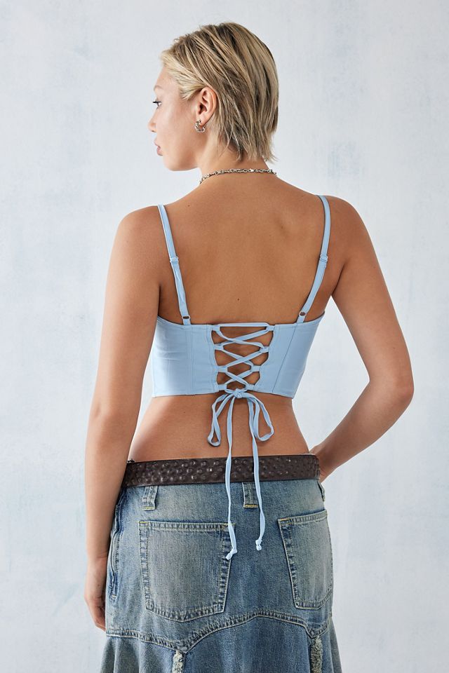 UO Serene Bustier Schnür-Korsett Top #1