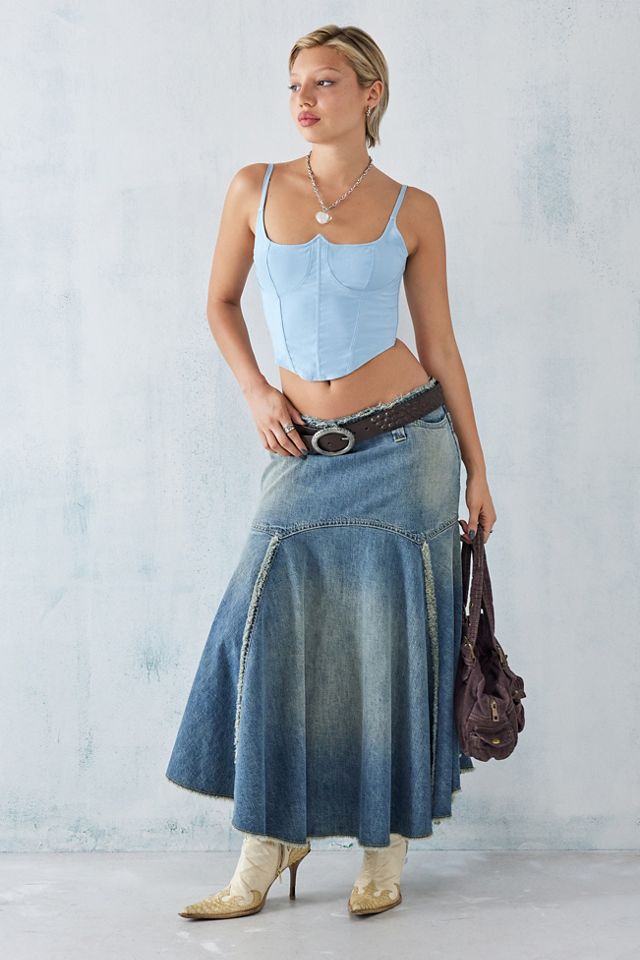 UO Serene Bustier Schnür-Korsett Top #2