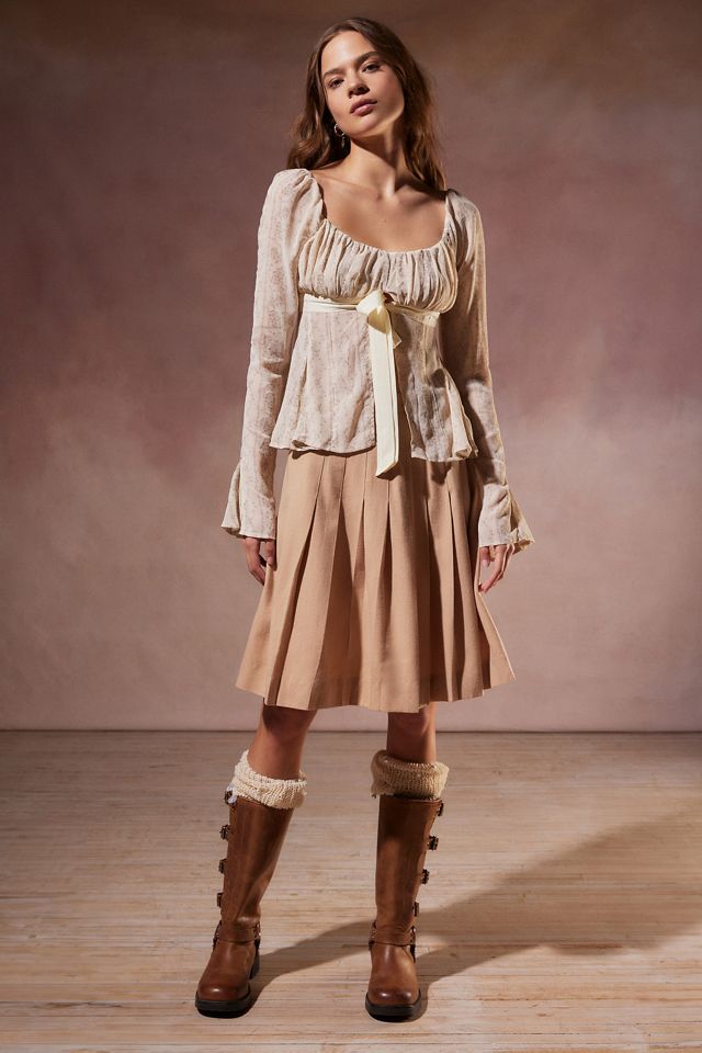 Kimchi Blue Phoebe Binden Babydoll Bluse #2