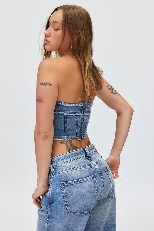 Haut tube en denim UO Kate #2