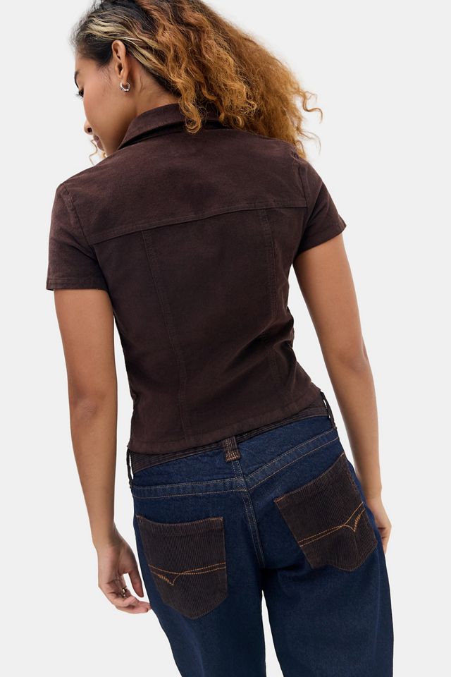 Chemise en velours côtelé BDG Polly #3