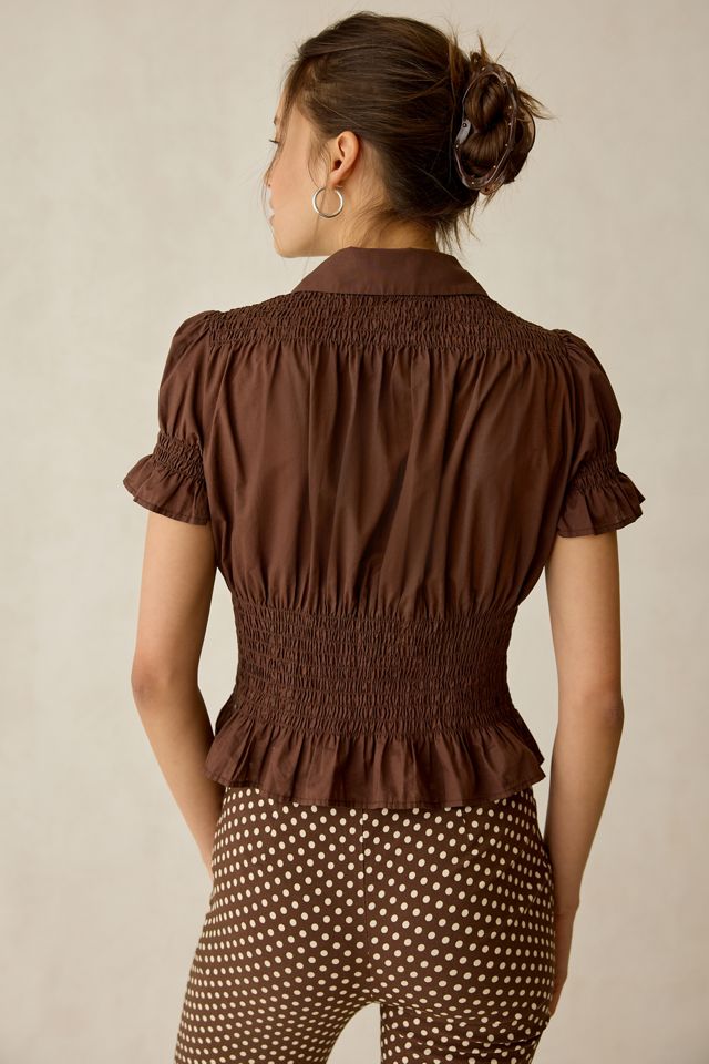 UO Jess Button-Through Short Sleeve Shirt #4