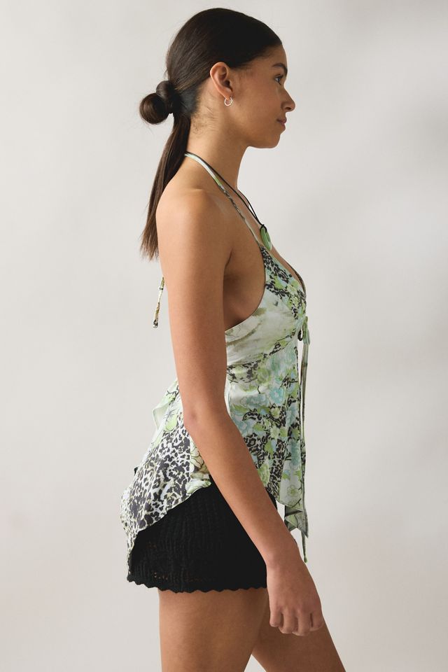 Top con Allacciatura al Collo Leila Kimchi Blue #3