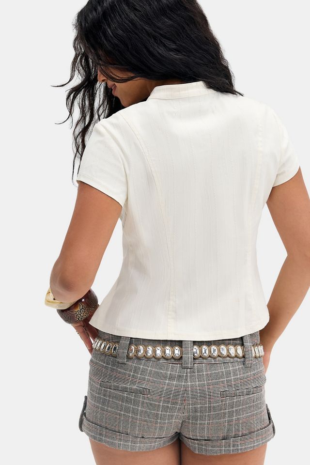 Silence + Noise Maddy Asymmetric Blouse #3