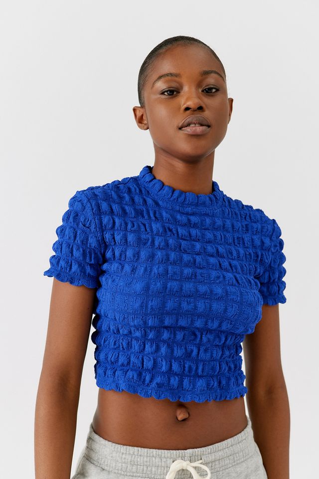 UO Paula Popcorn Knit Crop Top #3