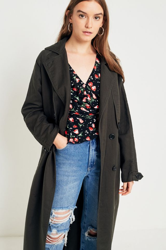Pins & Needles Floral Ruffle Wrap Shirt #1