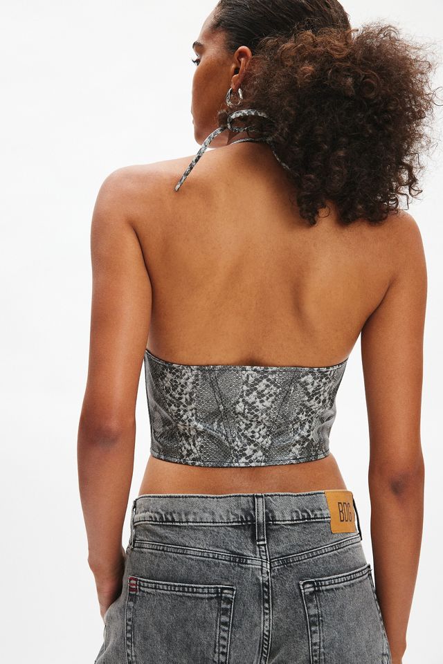 Top Halter de Cuero Sintético Teya Silence + Noise #2