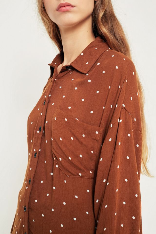Pins & Needles Polka Dot Button-Down Top #2