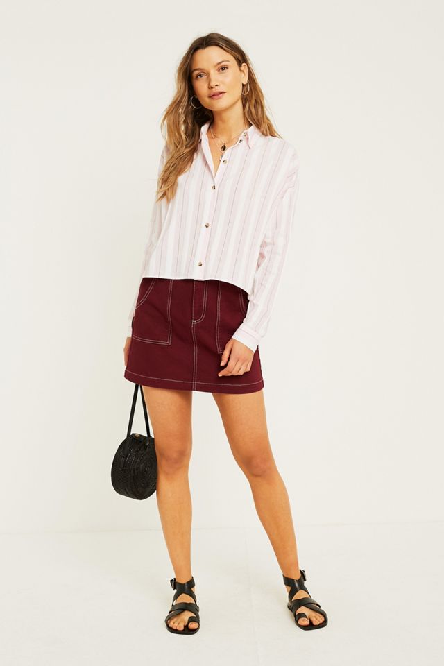 UO - Chemise courte à rayures verticales #1