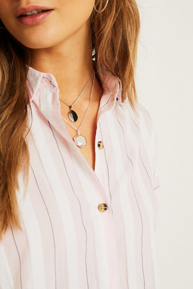 UO - Chemise courte à rayures verticales #2