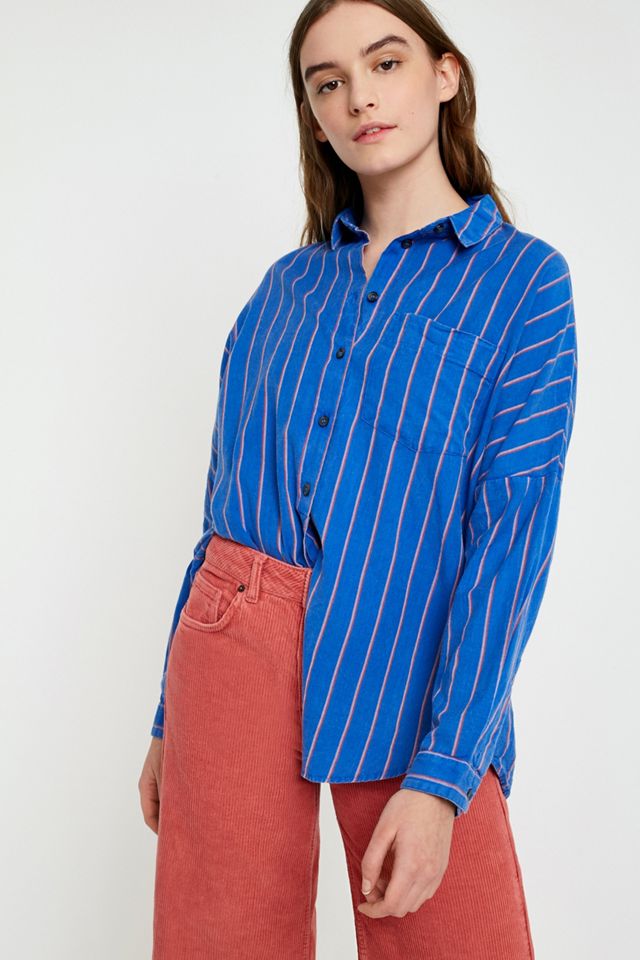 Urban Outfitters Washed Striped Button-Down Shirt #1