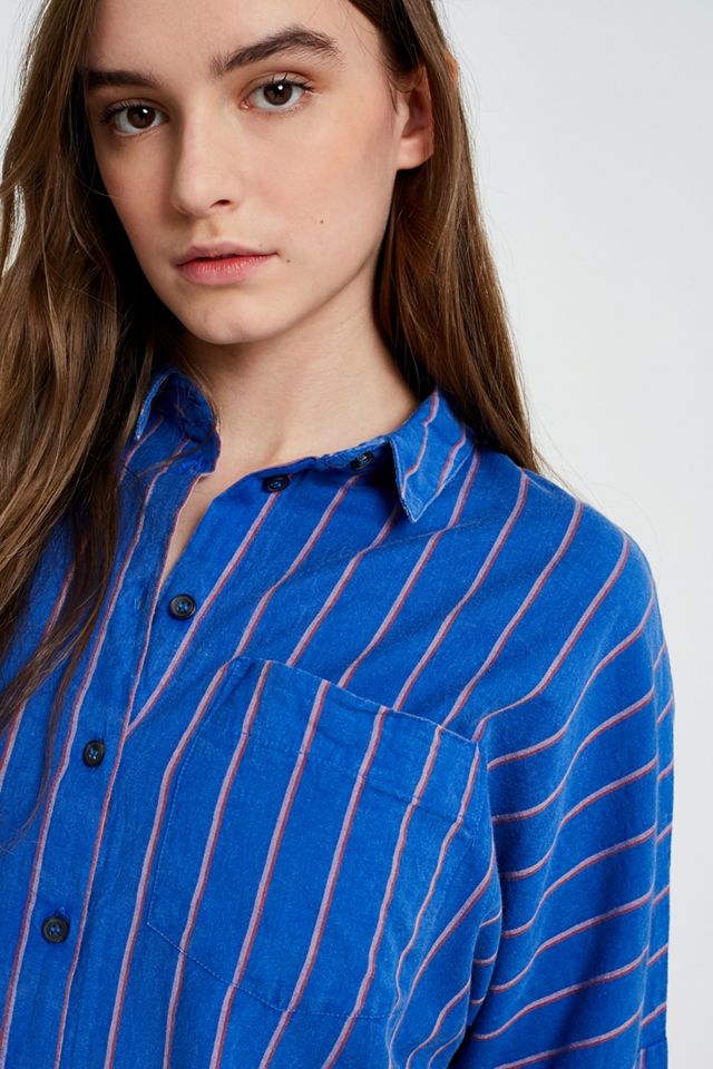 Urban Outfitters Washed Striped Button-Down Shirt #3