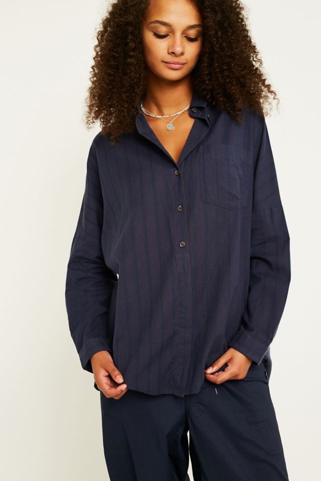 Urban Outfitters – Gestreiftes Hemd mit Schnürung #5