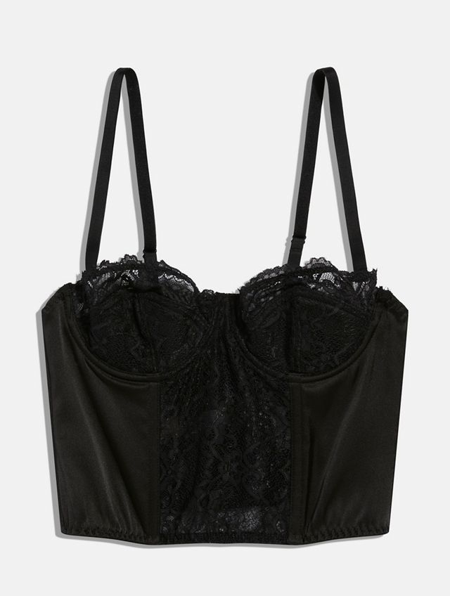 UO Ava Lace & Satin Corset Top #4