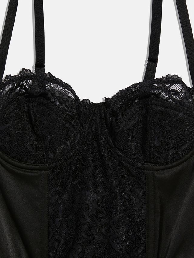 UO Ava Lace & Satin Corset Top #6