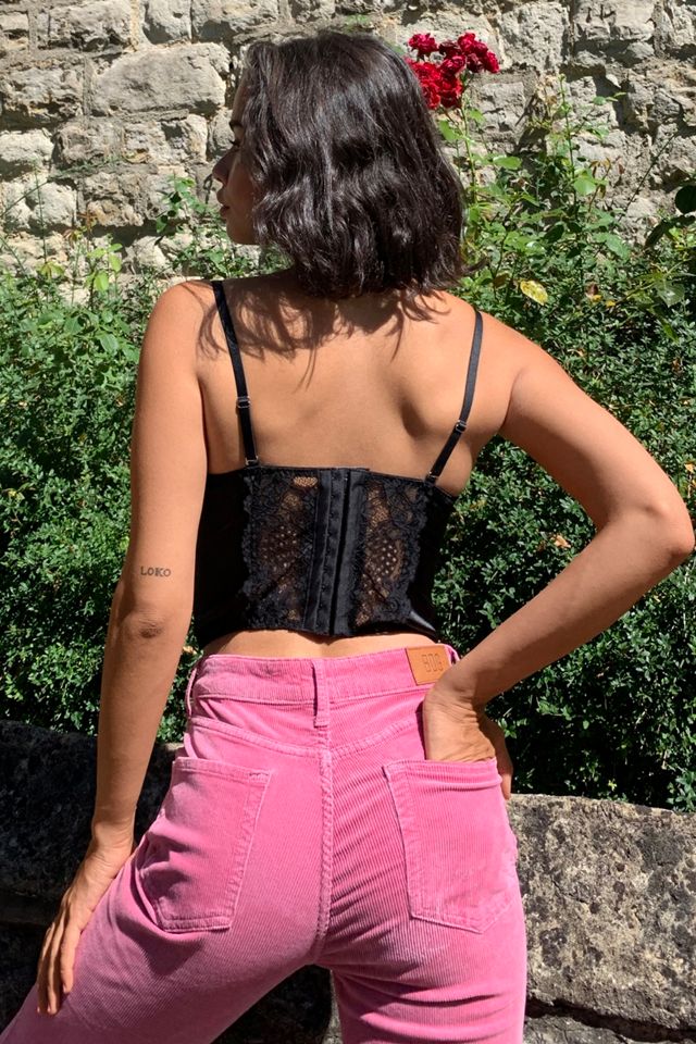 UO Ava Lace & Satin Corset Top #2