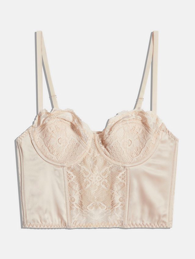UO Ava Pizzo & Corsetto satinato Top #4