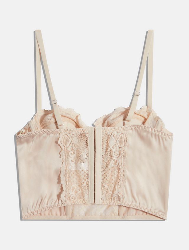UO Ava Pizzo & Corsetto satinato Top #5