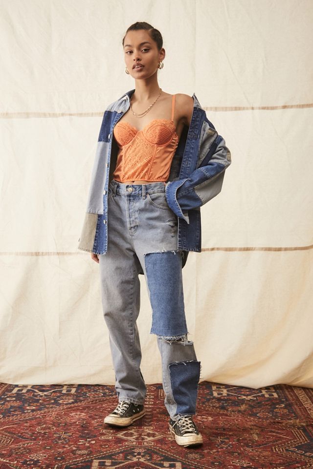 UO - Corset en dentelle et satin Ava lie de vin  #2