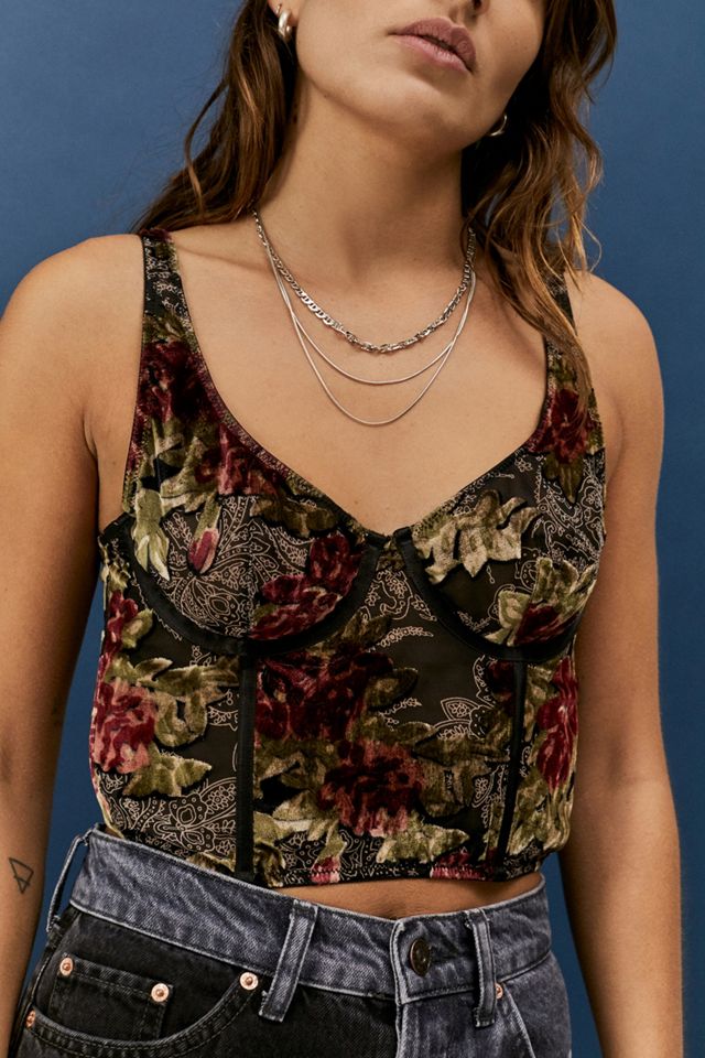 UO Bella Burnout Corset Top #1