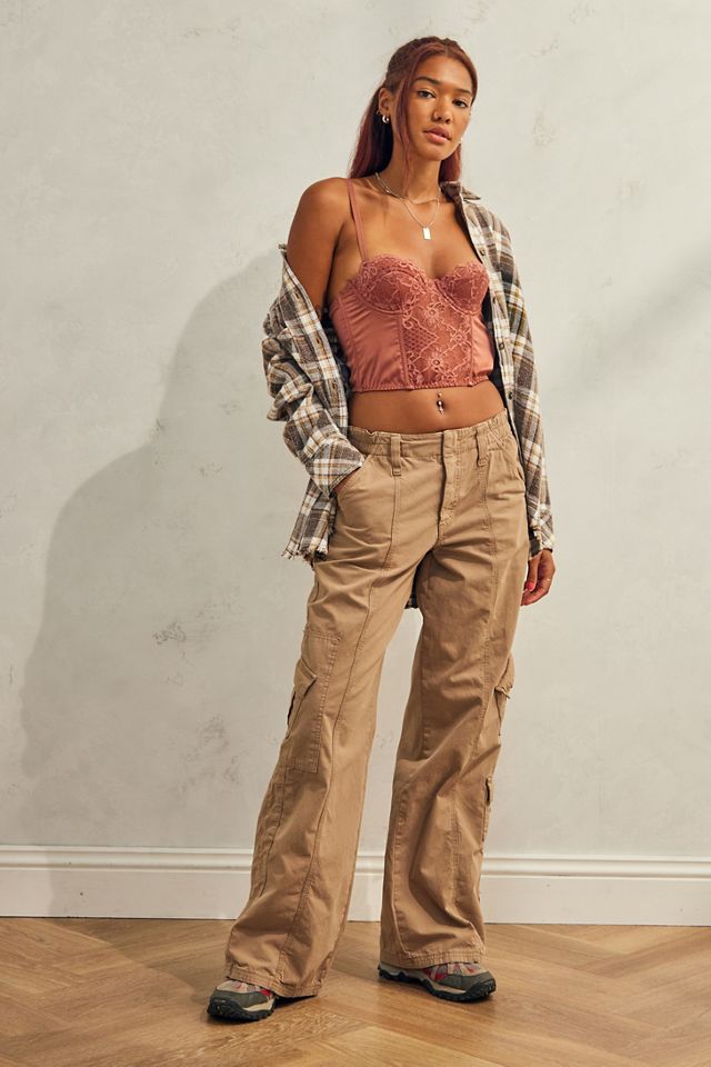 UO Ava Lace & Satin Corset Top #1