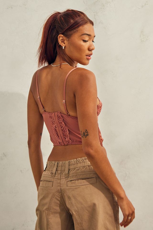 UO Ava Lace & Satin Corset Top #3