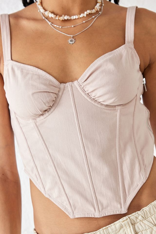 UO Harlow Tie-Back Corset Top #1