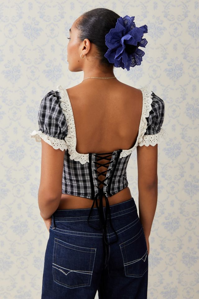 UO Clara Checked Corset  #3