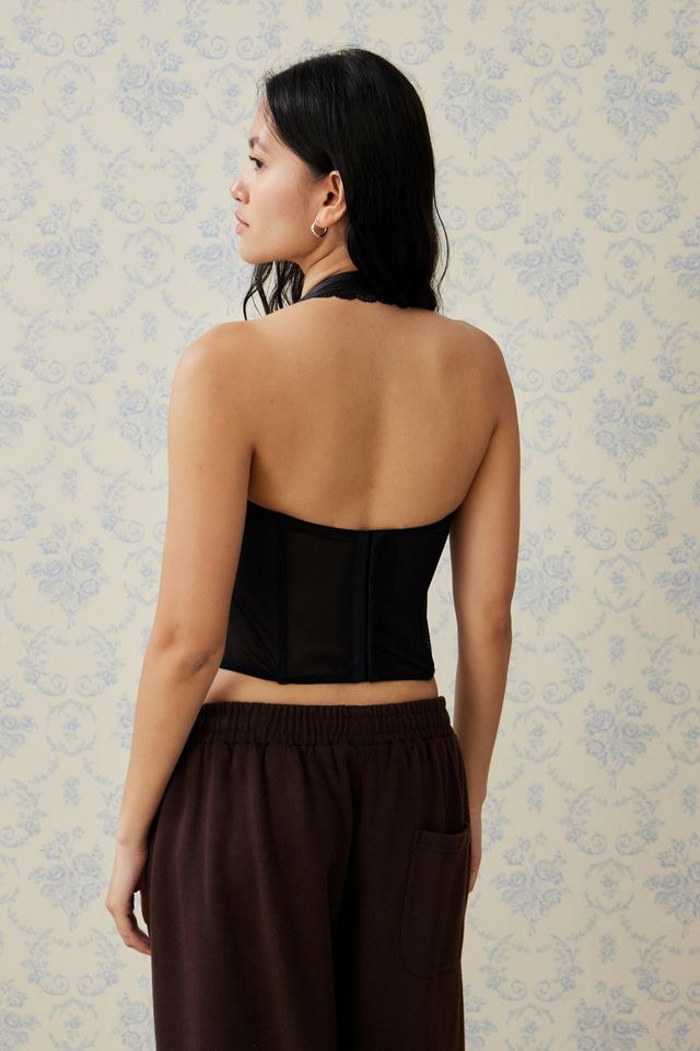 Kimchi Blue Moss Satin Halter Top #3