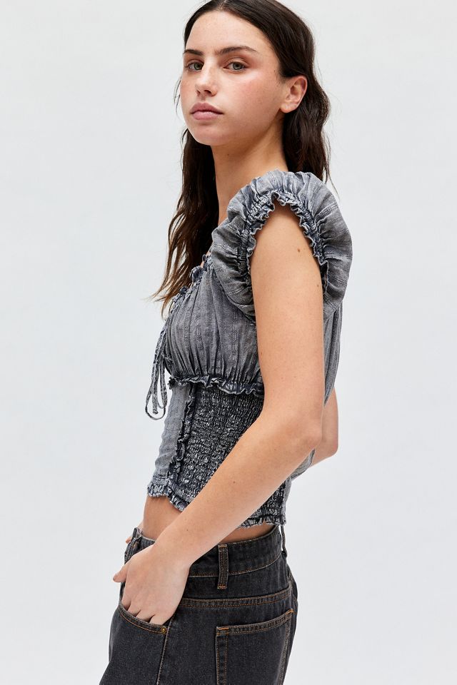 Kimchi Blue Nicole Shirred Blouse #3