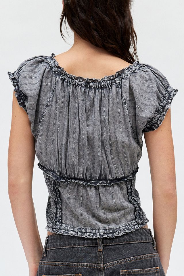 Kimchi Blue Nicole Shirred Blouse #4