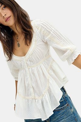 Top de Cuadros Estilo Babydoll Ameila BDG