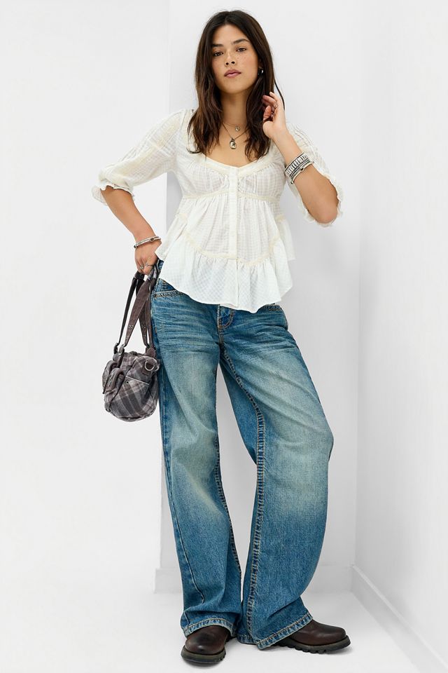 BDG Ameila Babydoll Check Top #1