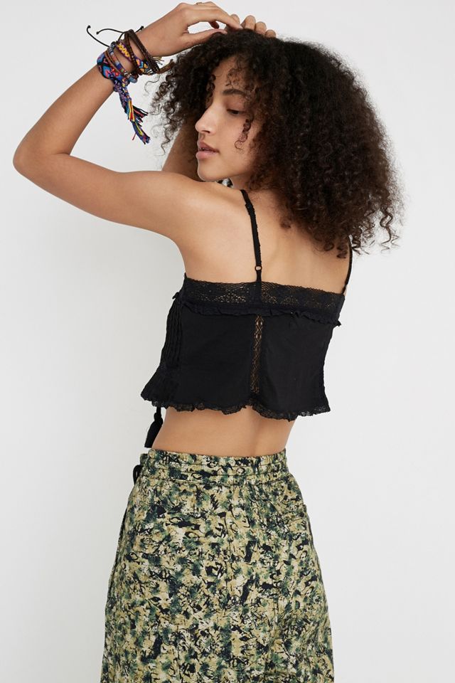 Urban Outfitters – Camisole „Mimi“ in Schwarz mit Biesen #3