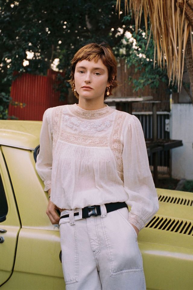 UO Allegra Broderie Blouse